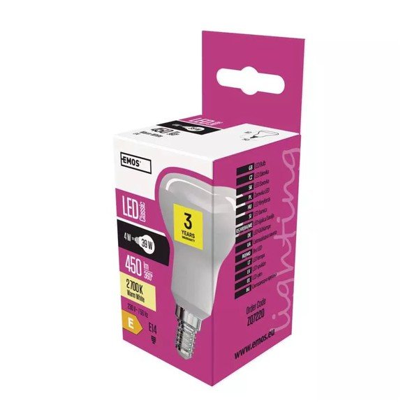 Teplá LED žárovka E14, 4 W – EMOS-image-1