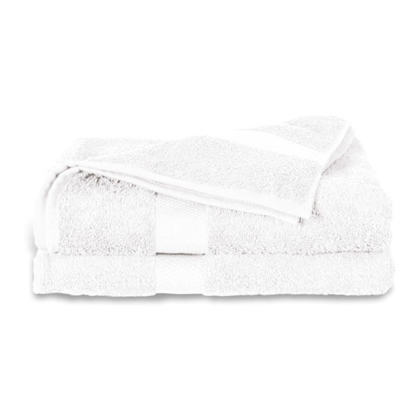 Bílý ručník Twents Damast Kleur, 50 x 100 cm