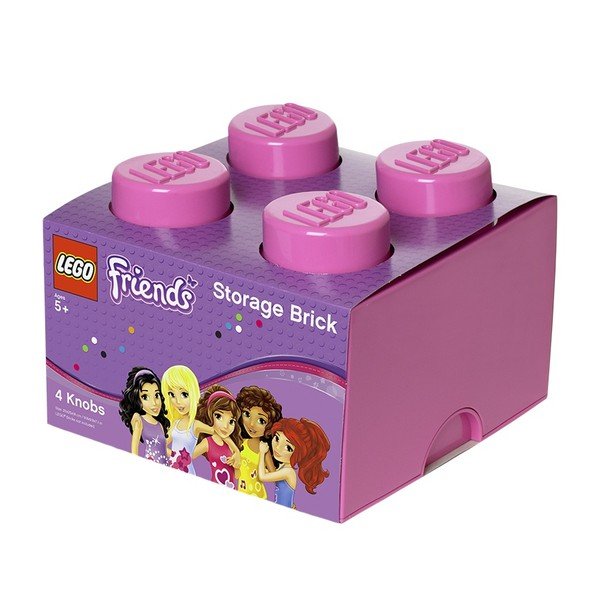 Růžový úložný box čtverec LEGO® Friends-image-2