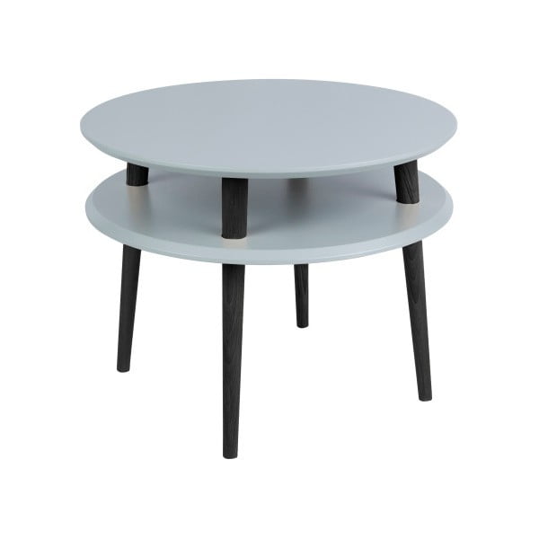 Tmavě šedý konferenční stolek s černými nohami Ragaba UFO, Ø 57 cm