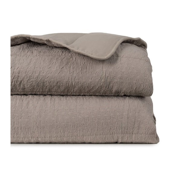 Taupe prošívaný přehoz 240x260 cm – Ixia