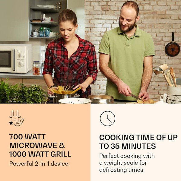 Béžová mikrovlnná trouba Klarstein Caroline-image-4