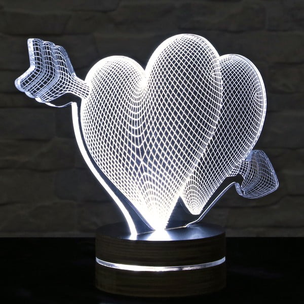 3D stolní lampa Two Hearts-image-2