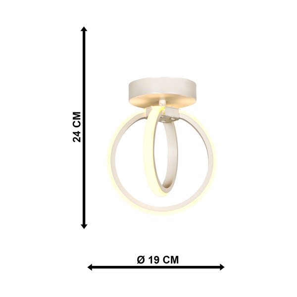 Bílé kovové LED stropní svítidlo Sezen – Squid Lighting-image-3