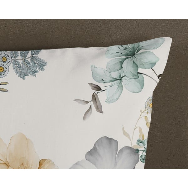 Zelené/krémové bavlněné povlečení na jednolůžko/prodloužené 140x220 cm Celina – Good Morning-image-3