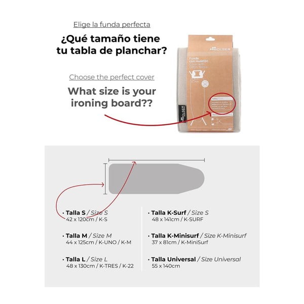 Potah na žehlicí prkno 141x48 cm K-Surf – Rolser-image-3