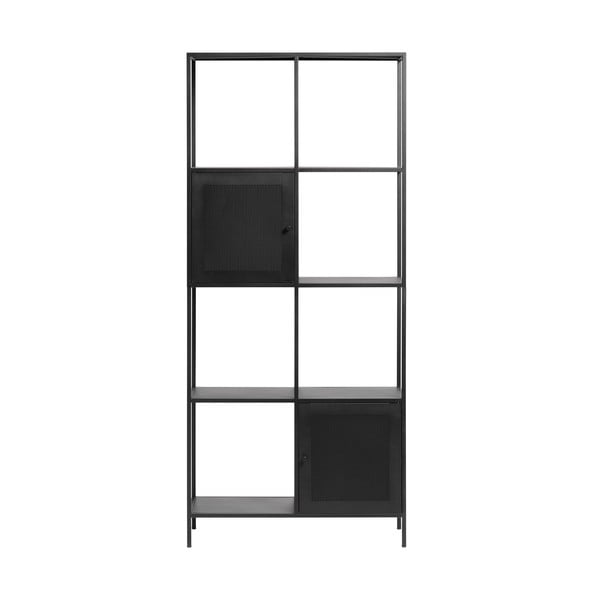 Černá kovová knihovna 80x180 cm Malibu – Unique Furniture