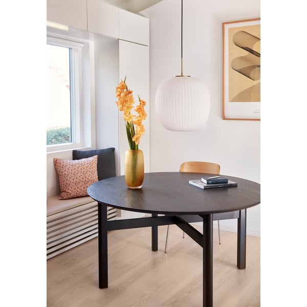 Bílé závěsné svítidlo se skleněným stínidlem ø 40 cm Serene – Hübsch-image-2