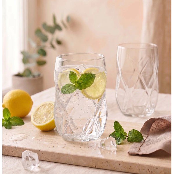 Sklenice v sadě z borosilikátového skla 6 ks 400 ml Geo – Vialli Design-image-3