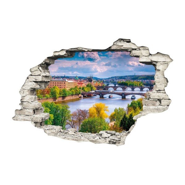 3D samolepka na zeď Ambiance Praha Jaro, 90 x 60 cm-image-2