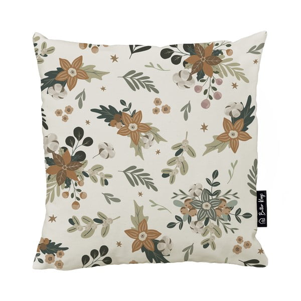 Povlak na polštář s vánočním motivem 45x45 cm Festive Flowers – Butter Kings