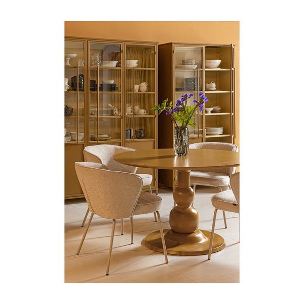 Kovová vitrína v hořčicové barvě 140x200x44 cm Exhibit – WOOOD-image-1