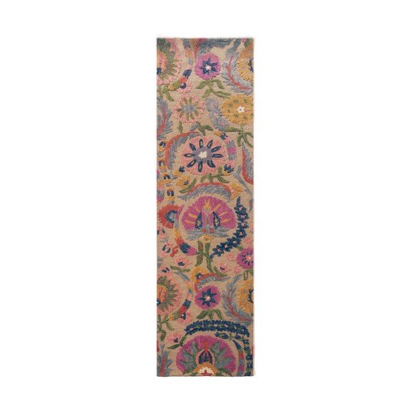 Ručně tkaný vlněný běhoun 80x300 cm Amira Floral  – Flair Rugs