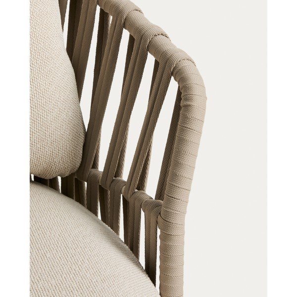 Krémové/taupe polstrované zahradní křeslo Osani – Kave Home-image-4