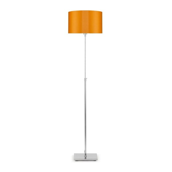 Šedá volně stojící lampa s oranžovým stínidlem Citylights Bonn