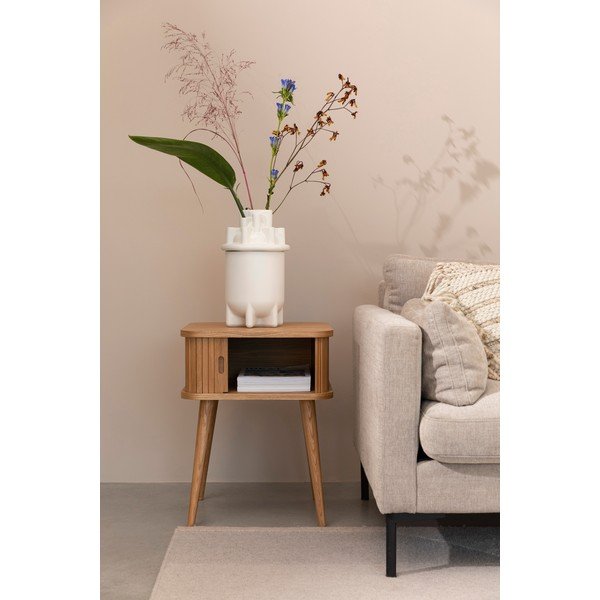 Noční stolek v dekoru dubu v přírodní barvě Barbier – Zuiver-image-1