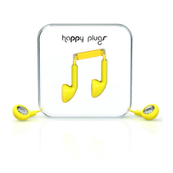 Sluchátka Happy Plugs, žlutá