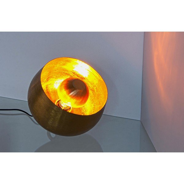 Kovová stolní lampa ve zlaté barvě s kovovým stínidlem (výška 24,5 cm) Ishan – Bizzotto-image-1