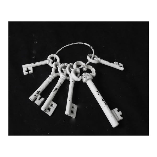 Sada 6 dekorativních keramických klíčů Interiörhuset Keys Vintage