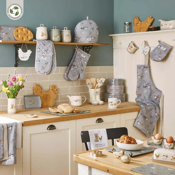 Bavlněná utěrka s vykrajovátkem v sadě 2 ks 45x65 cm Hen House – Cooksmart ®-image-1