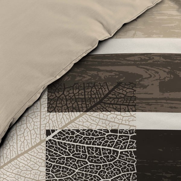 Hnědé bavlněné povlečení na dvoulůžko 200x200 cm So Natural – douceur d'intérieur-image-3