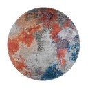 Modro-oranžový pratelný kulatý koberec ø 120 cm – Vitaus