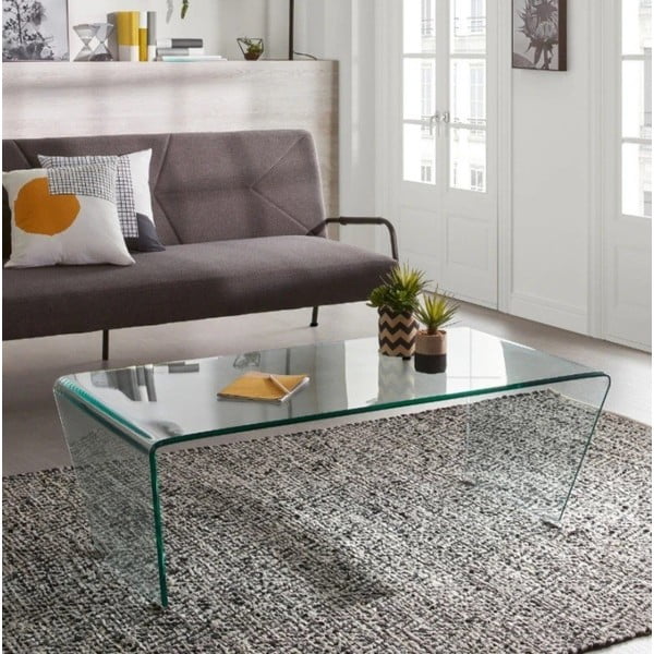 Skleněný konferenční stolek 60x120 cm Burano – Kave Home-image-1
