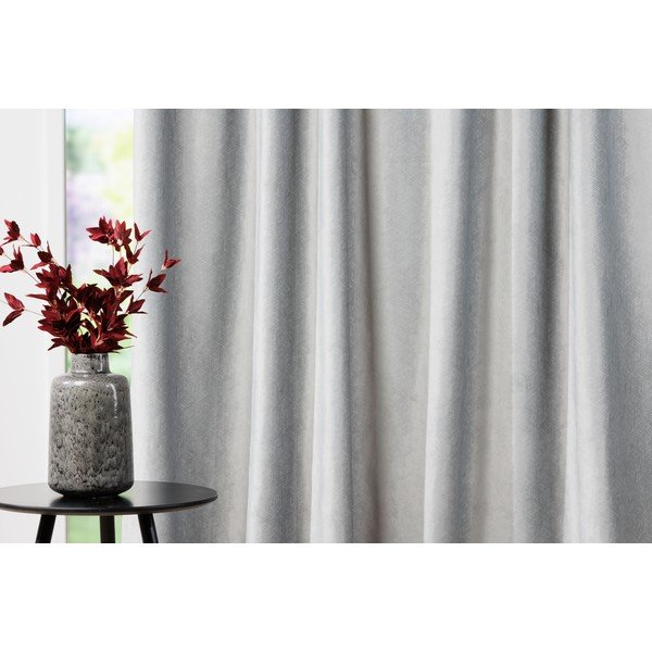 Šedý sametový závěs 140x260 cm Roma – Mendola Fabrics-image-3