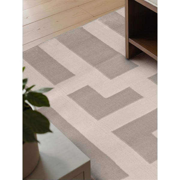 Šedo-krémový koberec 120x170 cm Perles Onyx – Elle Decoration-image-3