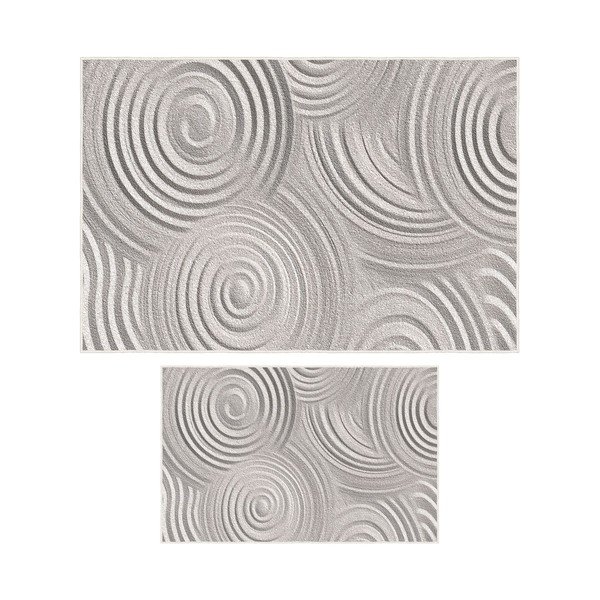 Světle šedé koupelnové předložky v sadě 2 ks 60x100 cm – Foutastic