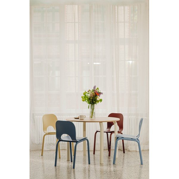 Kulatý jídelní stůl s deskou v dubovém dekoru ø 100 cm Meko – noo.ma-image-1