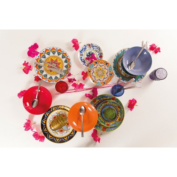 18dílná sada barevných talířů z porcelánu a kameniny VDE Tivoli 1996 Renaissance-image-3