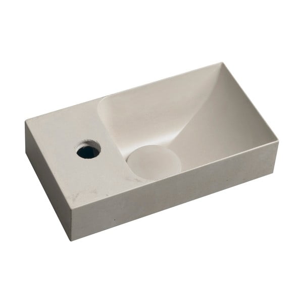 Světle šedé betonové umývátko 31x17 cm Piccolino – Sapho