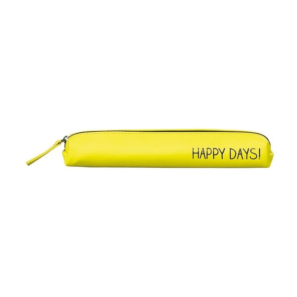 Žluté pouzdro na tužky Happy Jackson Slim