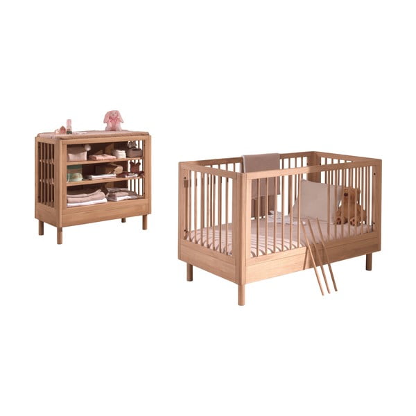 Set dětského nábytku z dubového dřeva 2 ks Forrest – Vipack