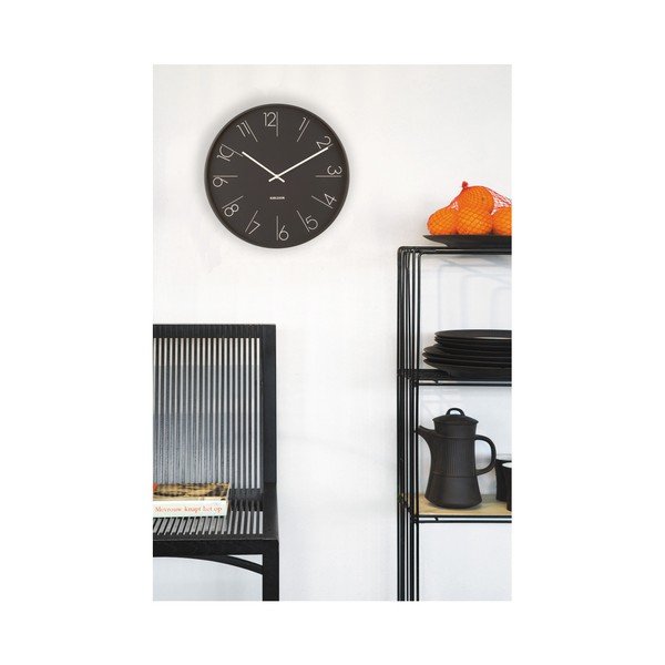 Černé hodiny Present Time Elegant-image-2