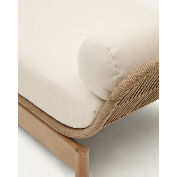 Zahradní pohovka z masivu akácie v krémovo-přírodní barvě Catalina – Kave Home-image-4