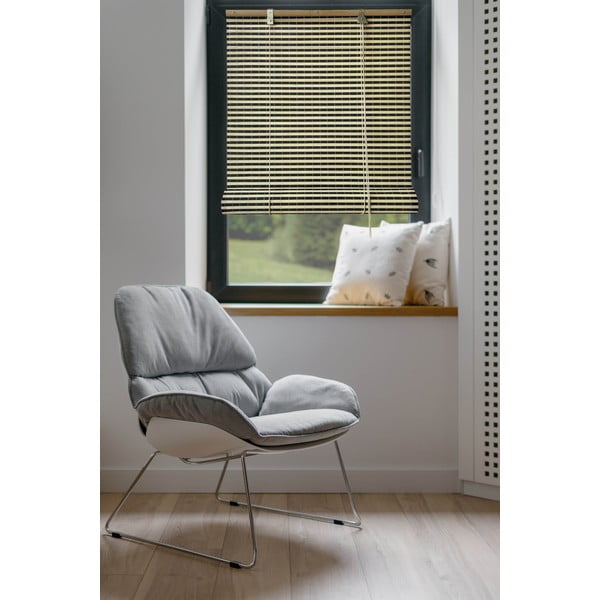 Černá/v přírodní barvě bambusová roleta 150x160 cm Vela – Gardinia-image-1