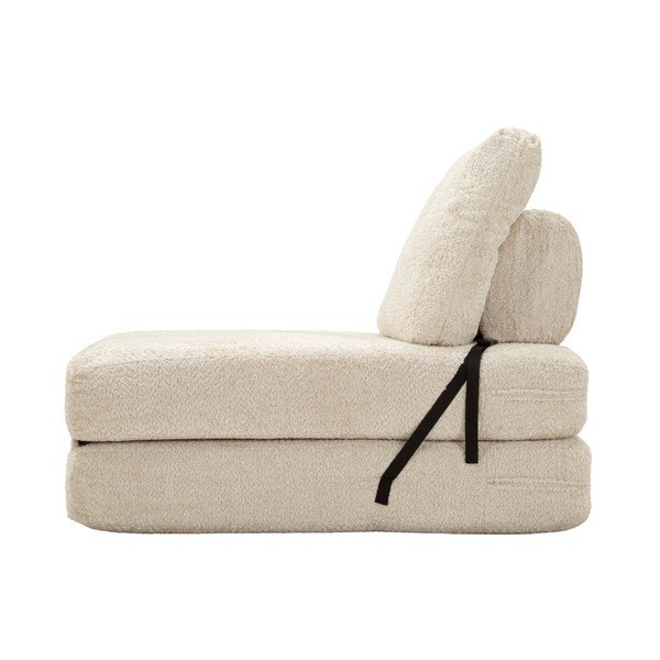 Bílé rozkládací křeslo z textilie bouclé Faster – Mauro Ferretti-image-4