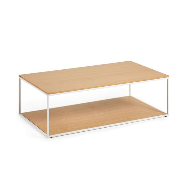 Konferenční stolek ve světle přírodní barvě s deskou v dubovém dekoru 60x110 cm Yoana – Kave Home