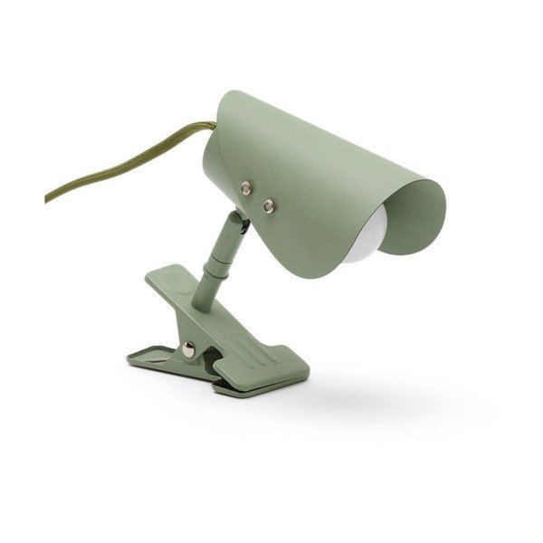 Zelená kovová stolní lampa s klipem (výška 16 cm) Jula – Kave Home