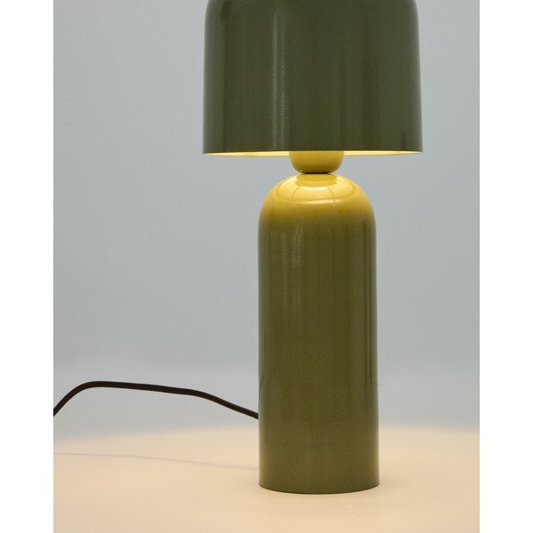 Zelená kovová stolní lampa (výška 38 cm) Monze – Kave Home-image-3