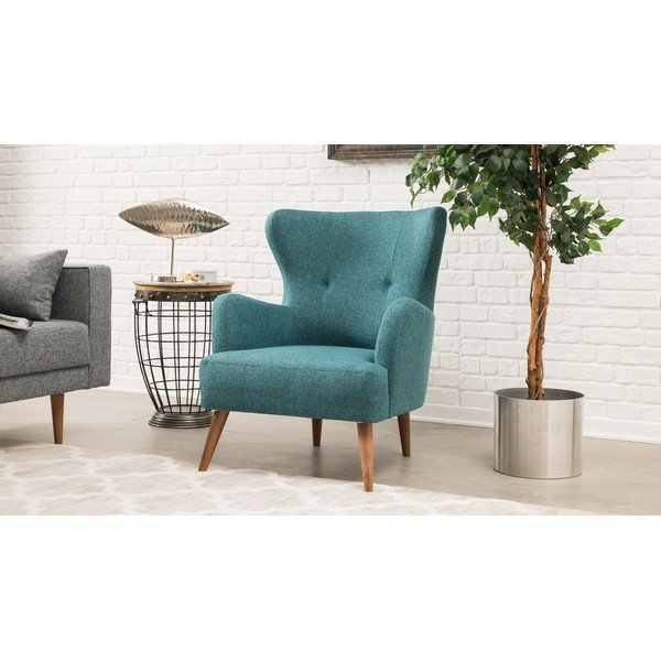 Modré křeslo ušák Balcab Home Jane-image-1