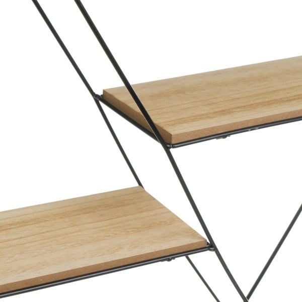Patrová police v černo-přírodní barvě 50 cm – Casa Selección-image-1