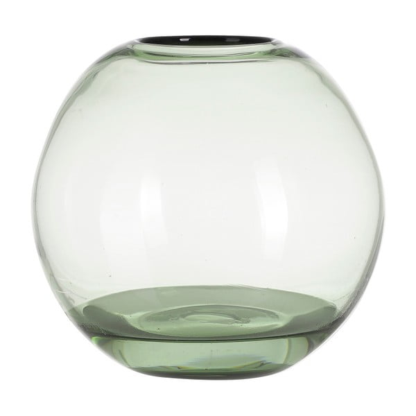 Zelená skleněná váza A Simple Mess Hedge, výška 18 cm