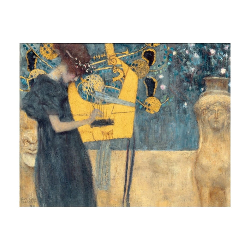 Reprodukce obrazu Gustav Klimt - Music, 70 x 55 cm