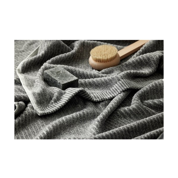 Šedý ručník z organické bavlny 50x100 cm Melange - Södahl-image-2