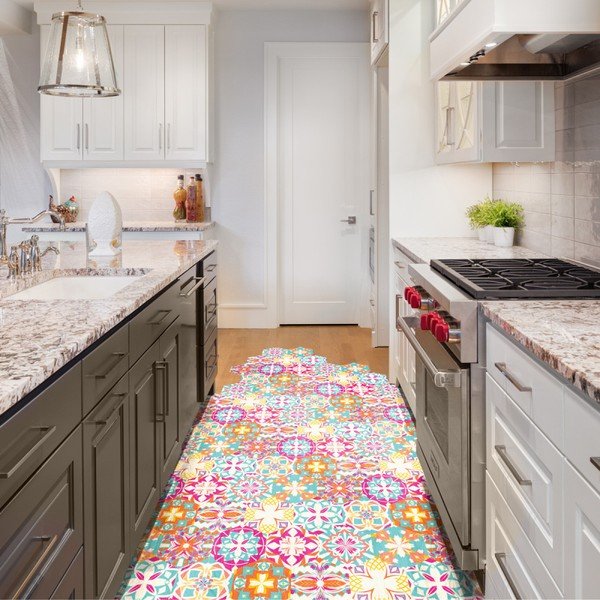 Sada 10 samolepek na podlahu Ambiance Floor Stickers Hexagons Lusiana, 40 x 90 cm-image-1