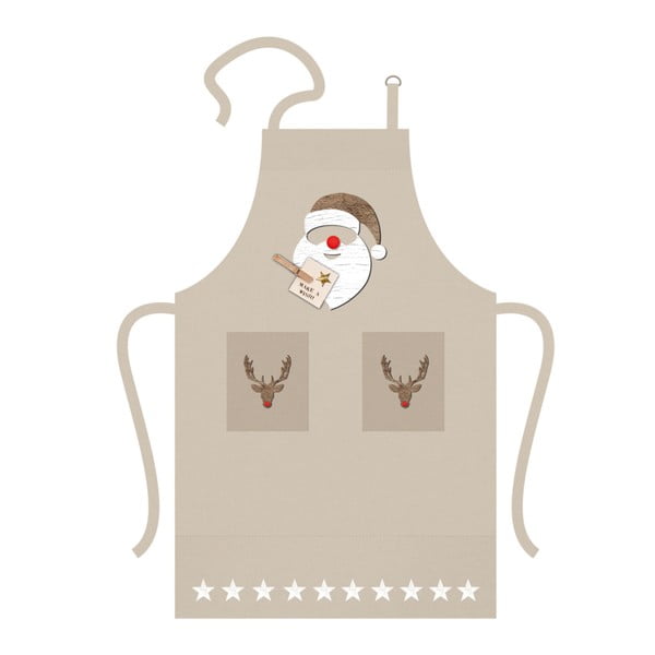 Bavlněná kuchyňská zástěra s vánočním motivem PPD Santa Red Nose