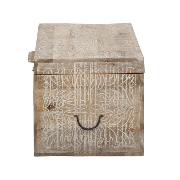 Truhla z mangového dřeva v přírodní barvě 45x50 cm Malati – Støraa-image-4